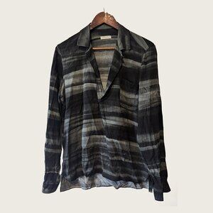 BOGLIOLI - 100% Viscose patterned pull-on shirt - Sz 40 / 15.75